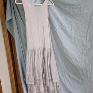 Elegant Gray Midi Dress